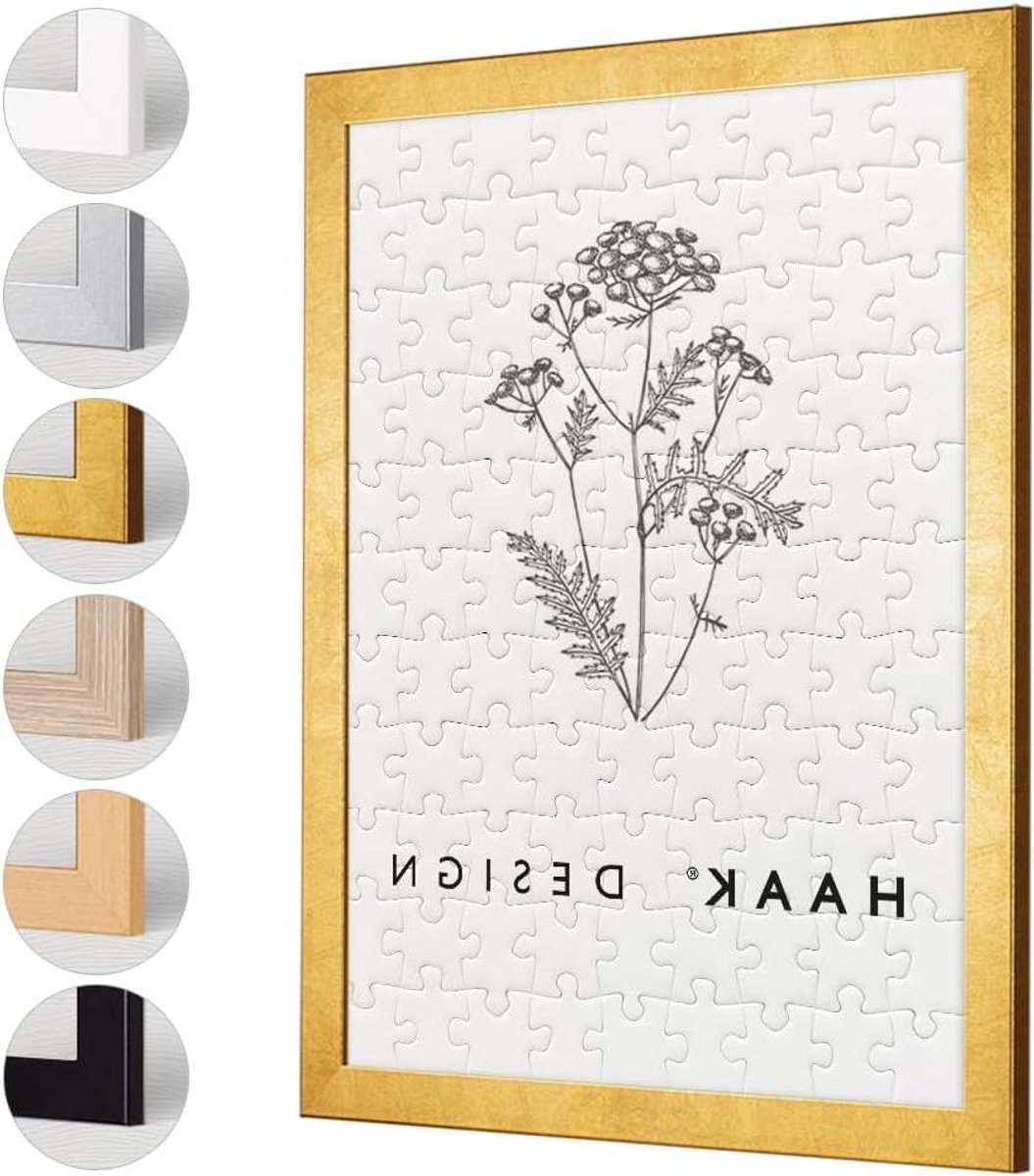Puzzellijst - Fotolijst Frame - Puzzels Inlijsten - 30mm Breed Profiel - 55 x 78 cm - Bladgoud