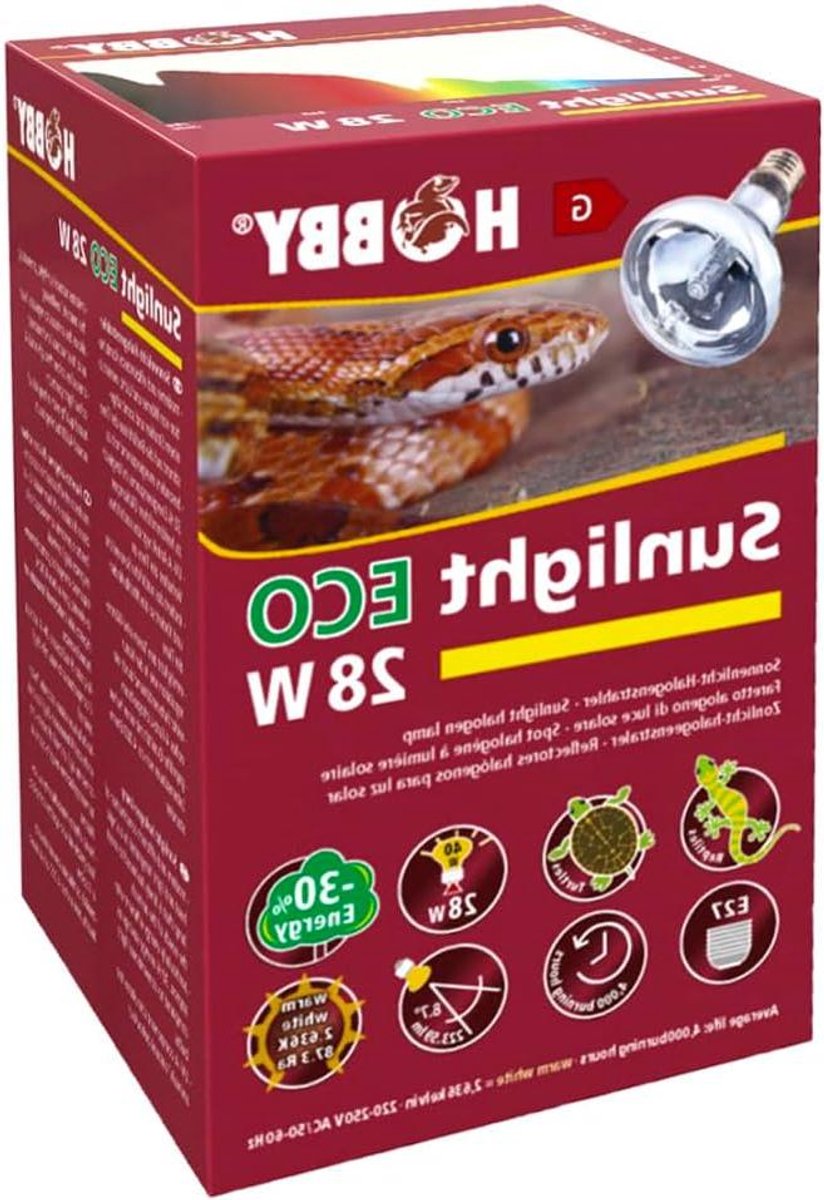 Zonlicht Spot - Warmte Lamp - Reptielen Verwarmen - Energiebesparend - 28 watt - Zilver