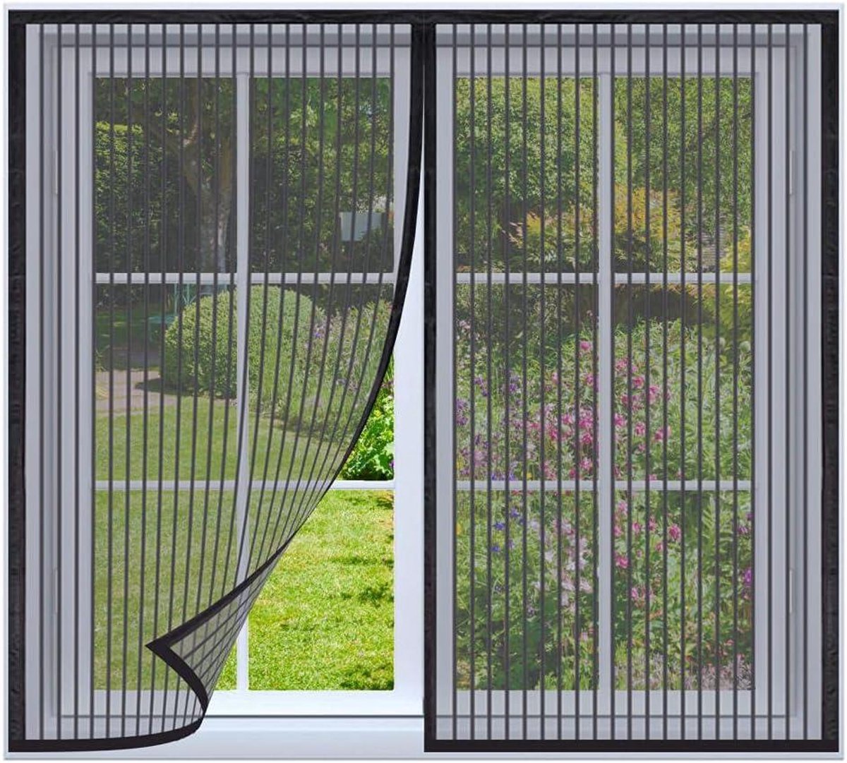 Magnetische Hor - Vliegendeur Hor - Insecten Buiten Houden - Automatische Sluiting - 105x230cm - Zwart