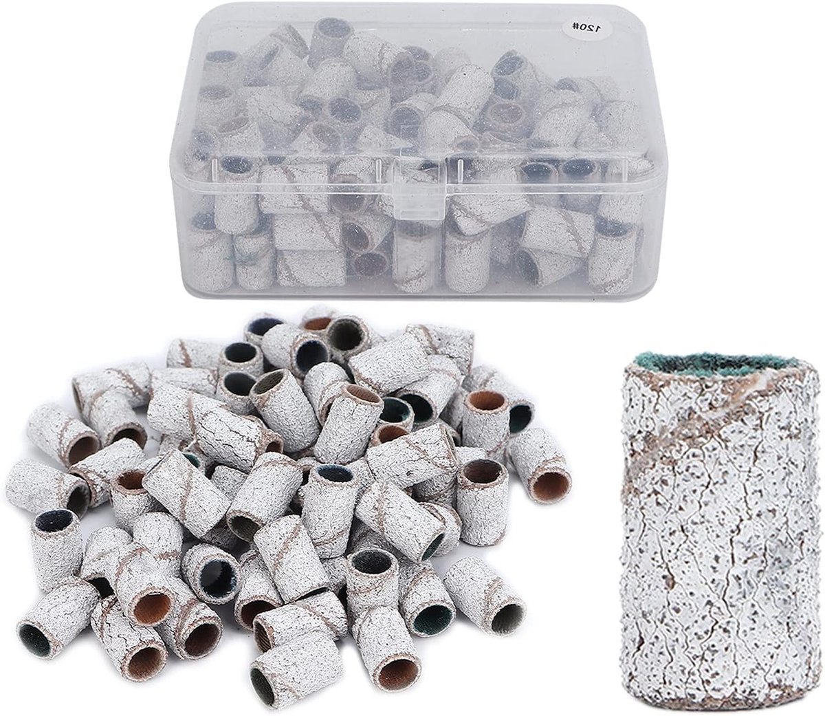 Nail Art Schuurbanden voor Manicure en Pedicure - 100 Stuks Polijstaccessoires voor Nageldrills en Dode Huid Verwijderen (120#)