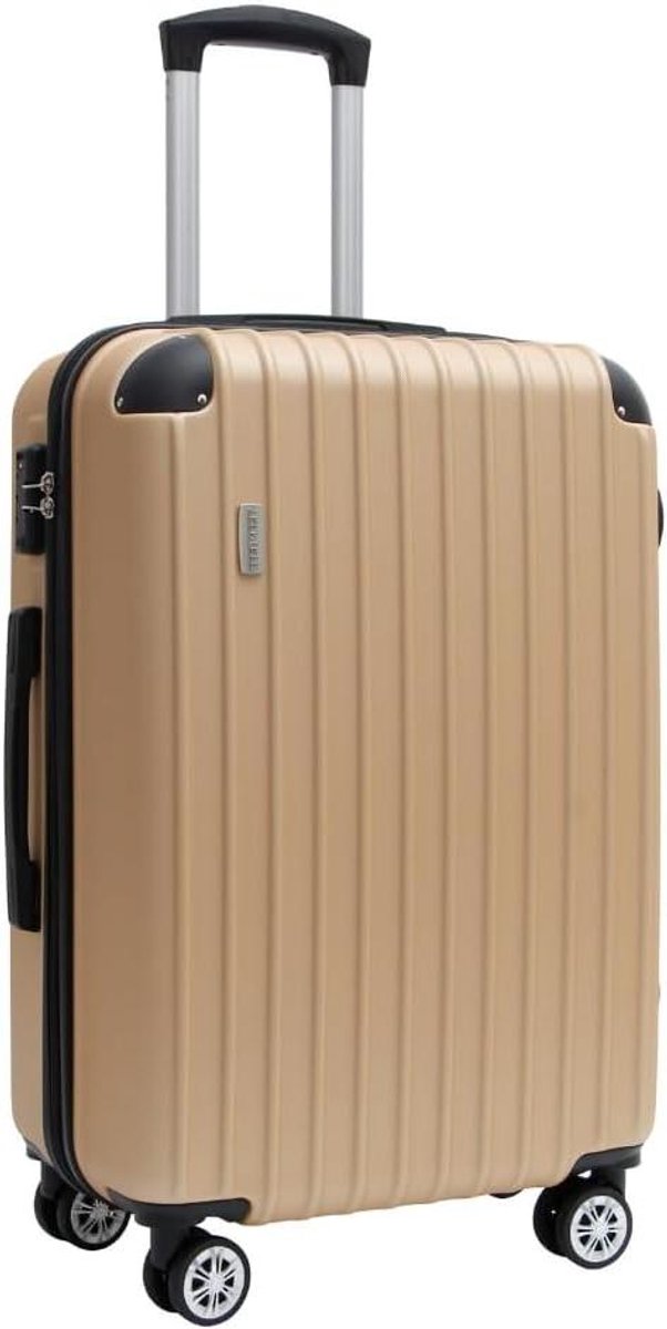 Hardshell Koffer - Reiskoffer Trolley - Veilig Reizen - TSA Cijferslot - Handbagage - Champagne