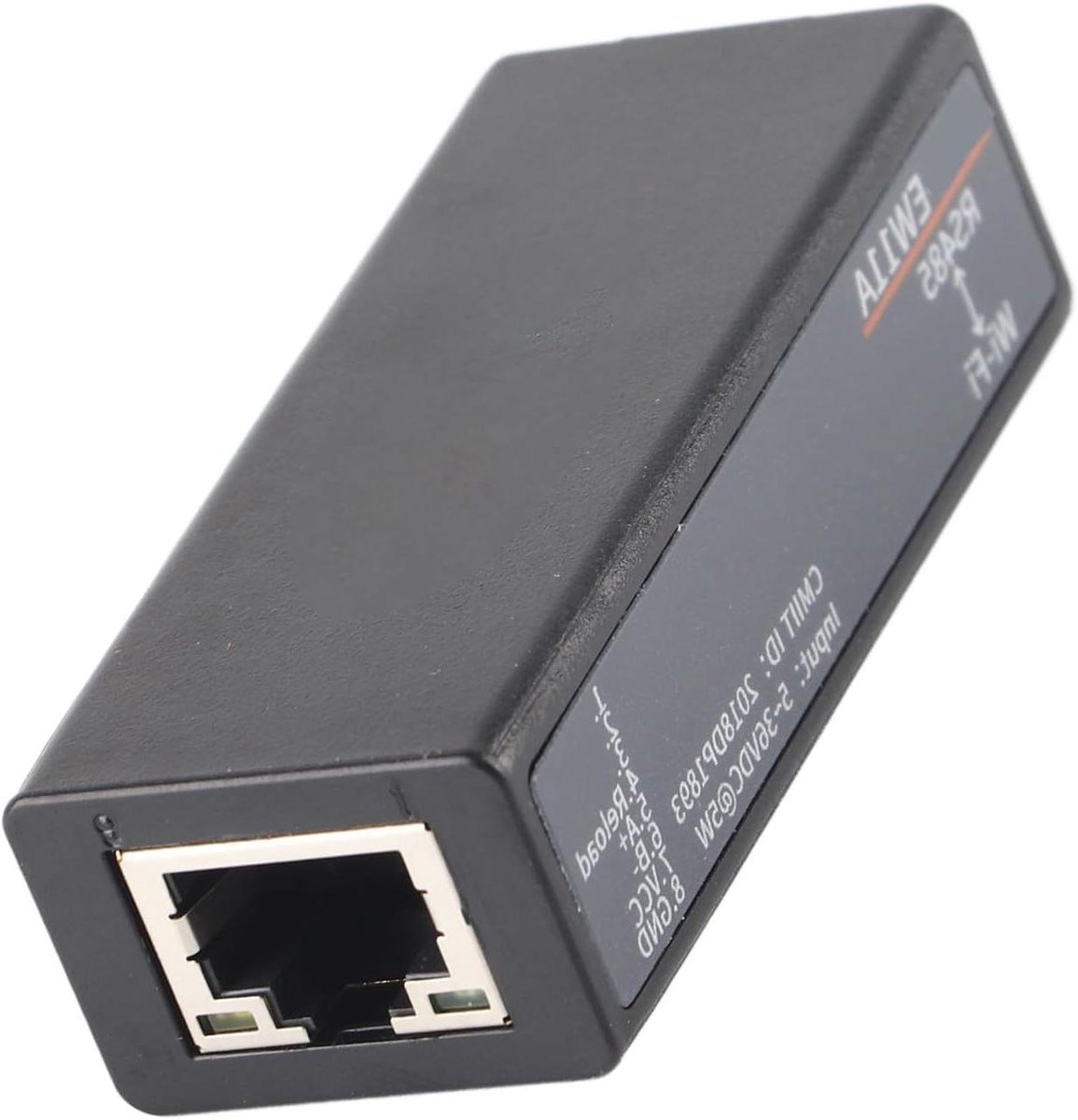 WiFi Seriële Server - Draadloze Communicatiemodule - Netwerkverbindingen Uitbreiden - Ingebouwde Antenne - 18 x 26 x 61 mm - Zwart