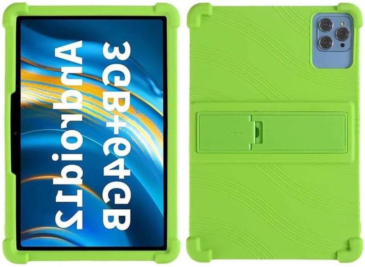 Tablethoes - Beschermhoes Tablet - Tablet Beschermen - Zachte Siliconen - 10.1 inch - Groen