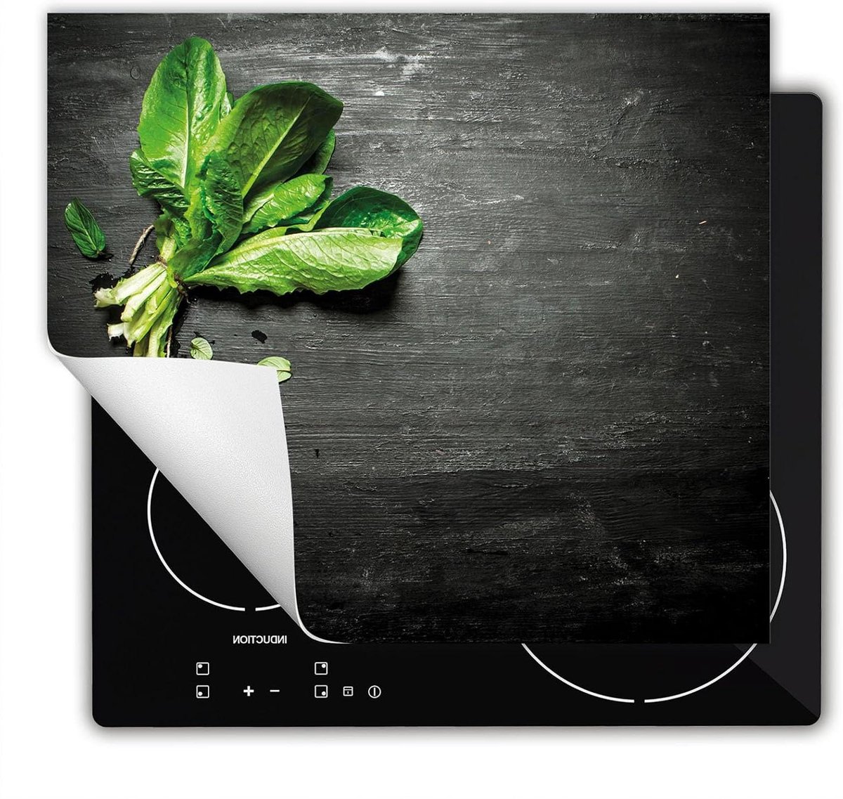 Inductie Beschermer - Kookplaat Afdekplaat - Extra Werkruimte Creëren - Antislip Vinyl Materiaal - 60x52 cm - Hout Design