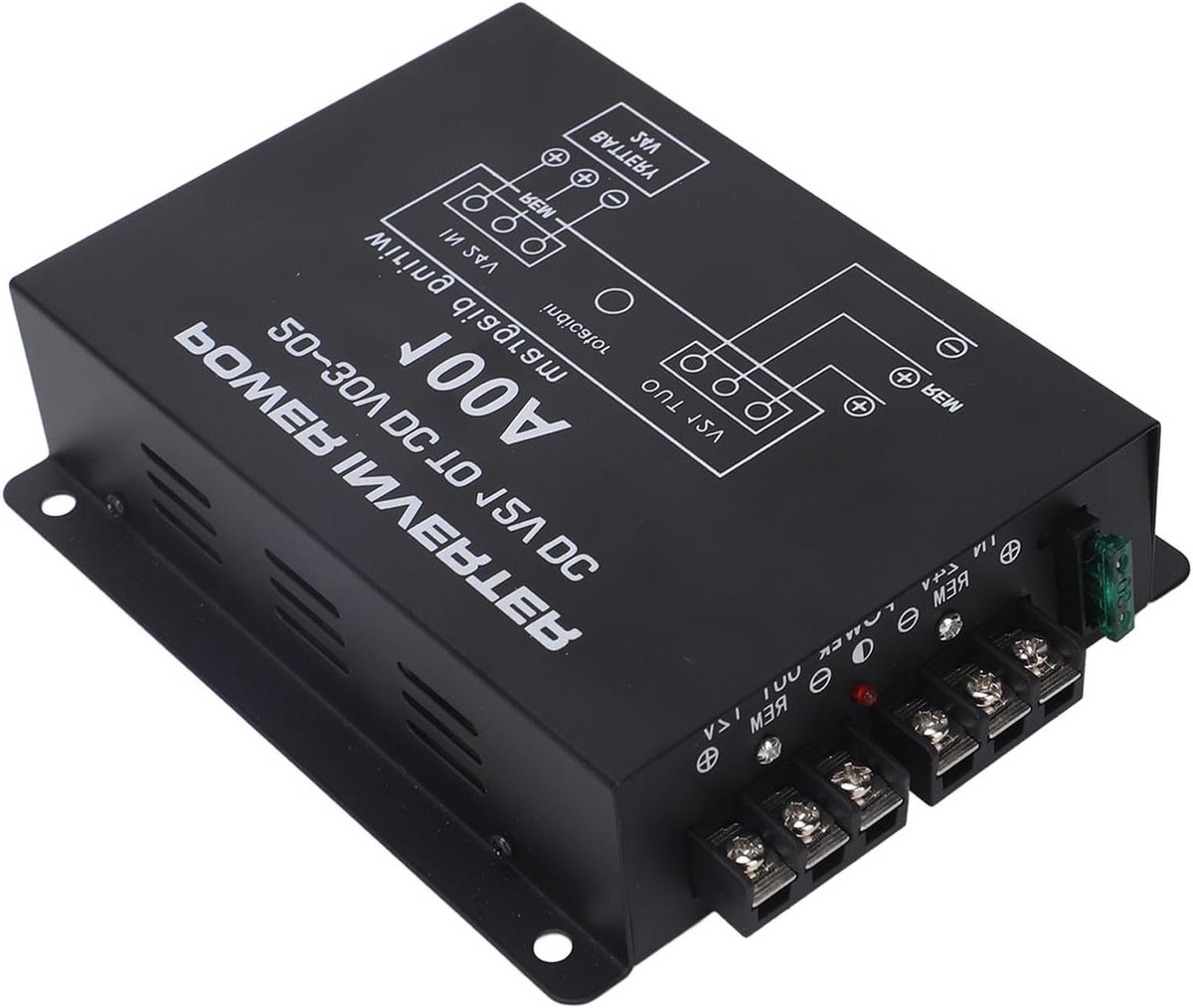 24V naar 12V Spanning Regulator met Temperatuurregeling voor Auto's, Vrachtwagens en SUV's (100A) - Betrouwbare Stroomvoorziening, Efficiënte Energieomzetting, Duurzaam Ontwerp