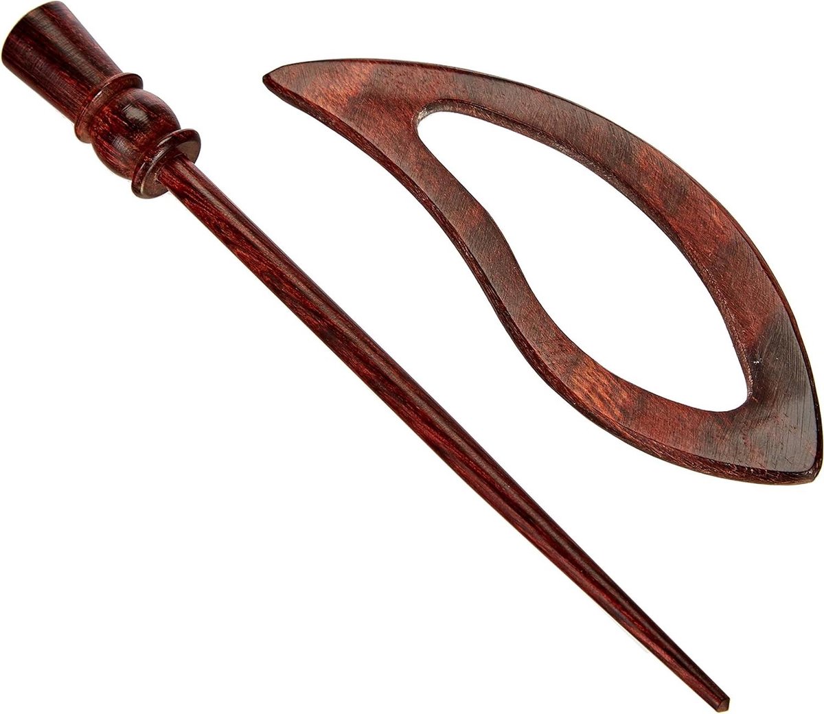 Doekbroche - Sjaalhouder - Kleding Versieren - Gemaakt van berkenhout - 25 cm - Multi