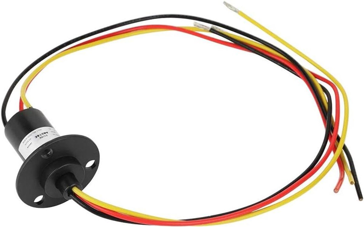 Mini-sleepring - Stroomgeleider - Windenergie Overbrengen - 3 Draden - 250 RPM 15A 600V - Zwart
