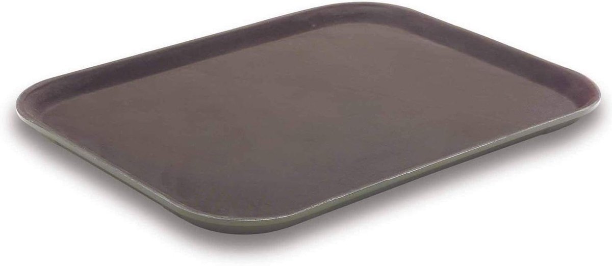 Serveerschaal - Dienblad Tray - Dranken Serveren - Antislip Glasvezel - 45x65 cm - Bruin