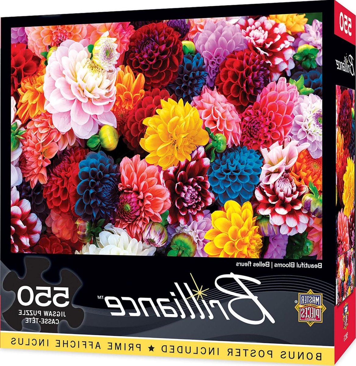 Legpuzzel 550 - Bloemenpuzzel - Ontspannen avond - Matte afwerking - 48 x 54 cm - Bloemenprint