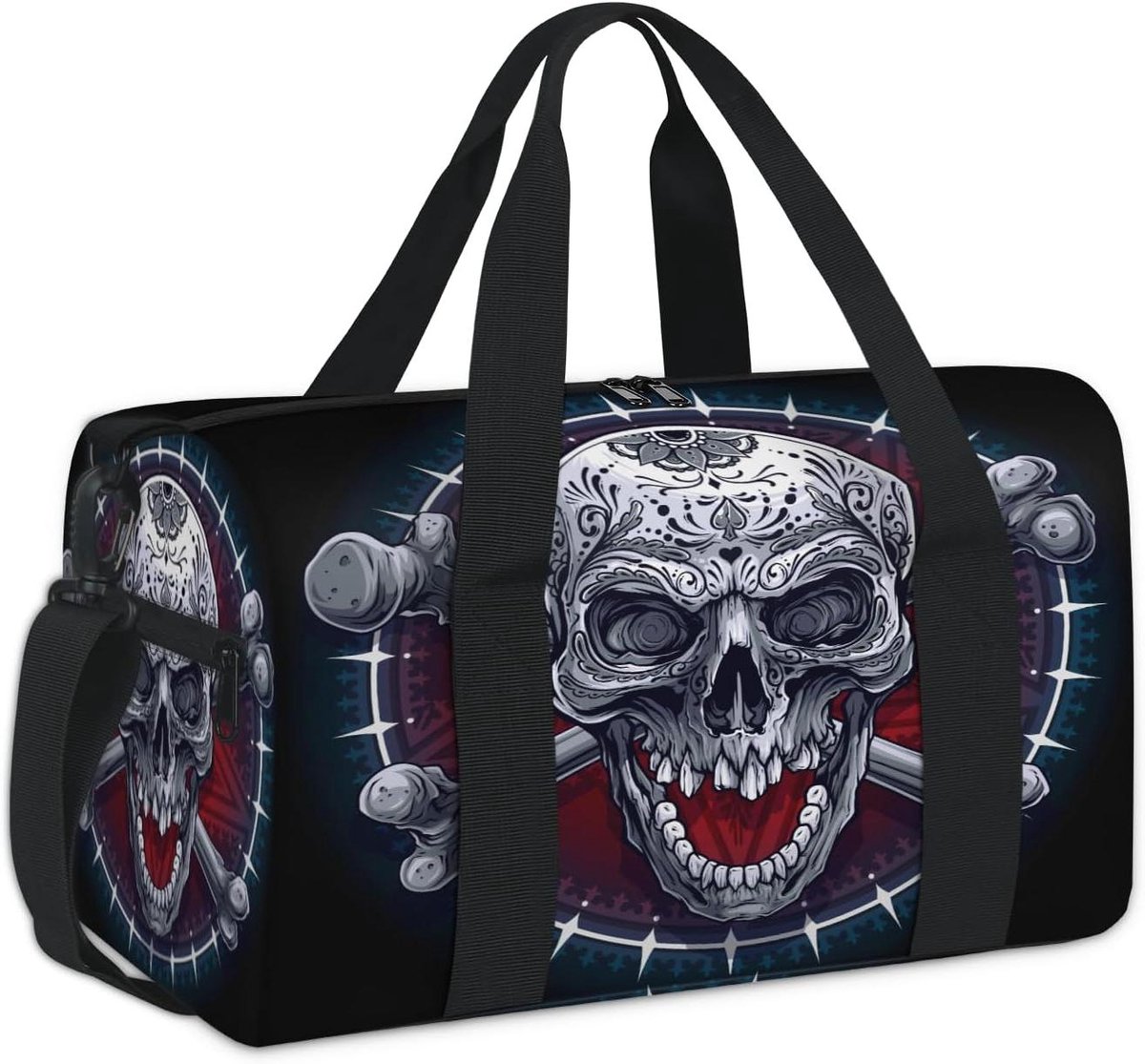 Sporttas Schedel - Reistas Weekendtas - Reizen Gym - Grote Capaciteit - 455 cm - Multicolor