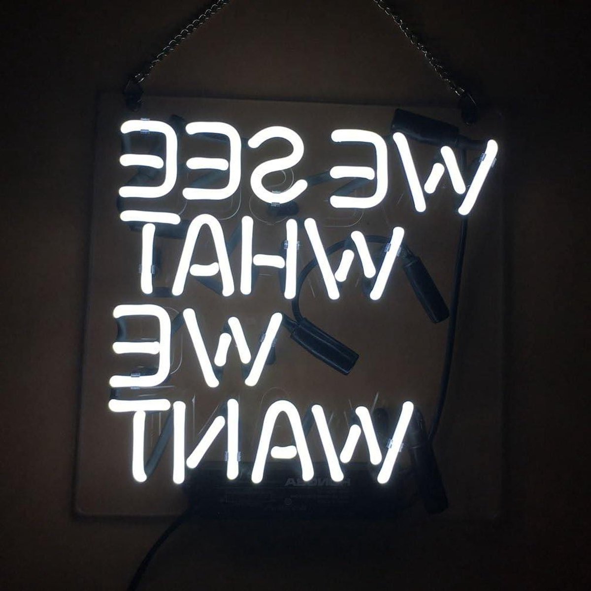 Neon Wandbord - Lichtreclame Decoratie - Sfeerverlichting Kamer - Handgemaakt Glaswerk - 25 x 25 cm - Geel