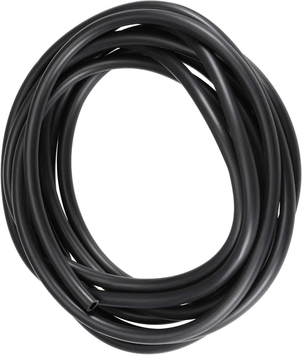 Rubber slang voor irrigatie, 4mm x 6mm x 3m, waterdichte tuinslang voor buitengebruik, ideaal voor kleine apparatuur en tuinprojecten
