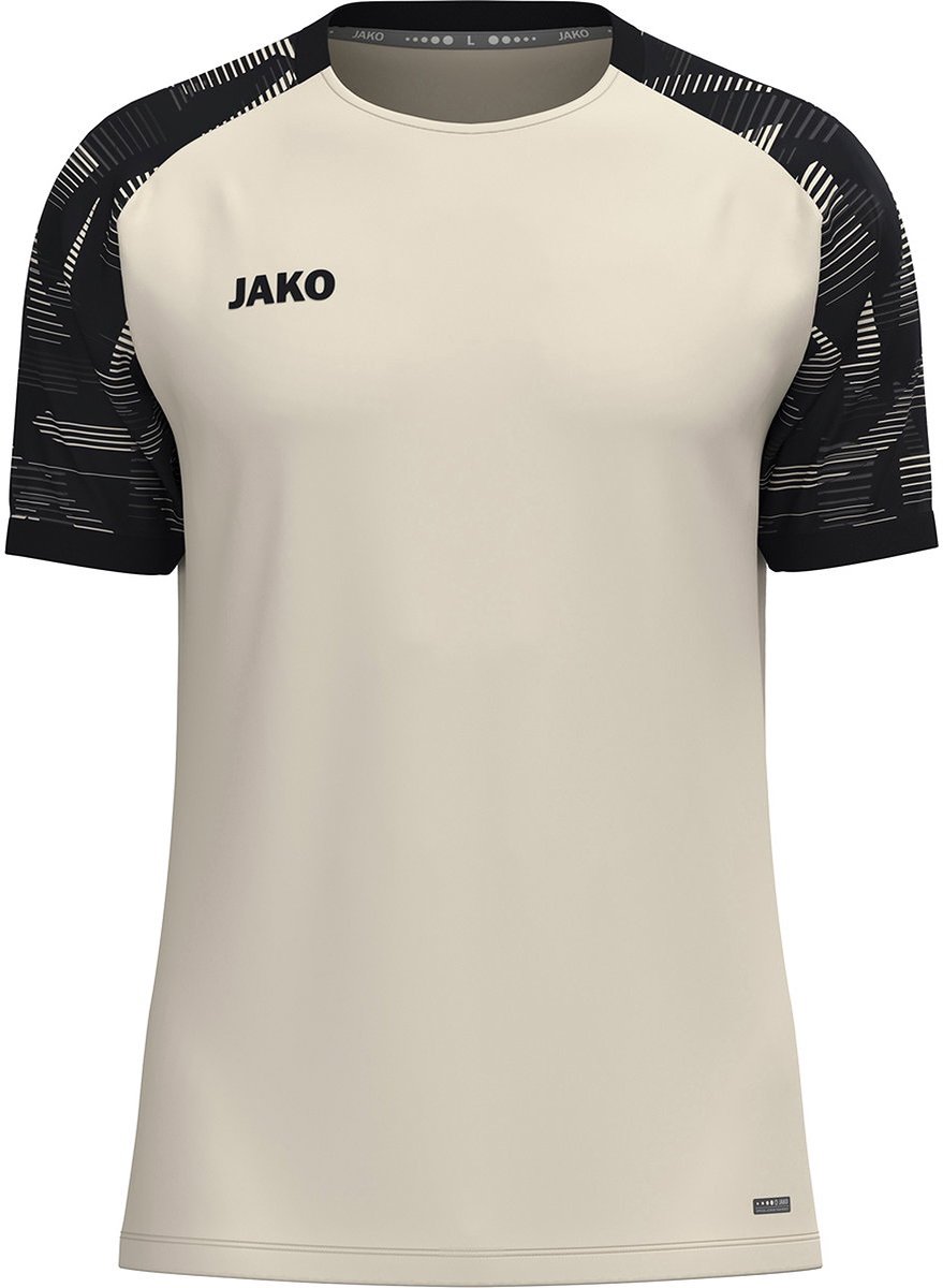 Jako Sonic T-Shirt Heren - Off White / Zwart | Maat: L