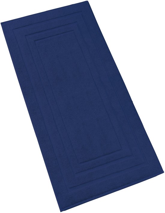 De Witte Lietaer Tapis de bain Pacifique Blue Indigo - 70 x 120 cm - Bleu - Coton