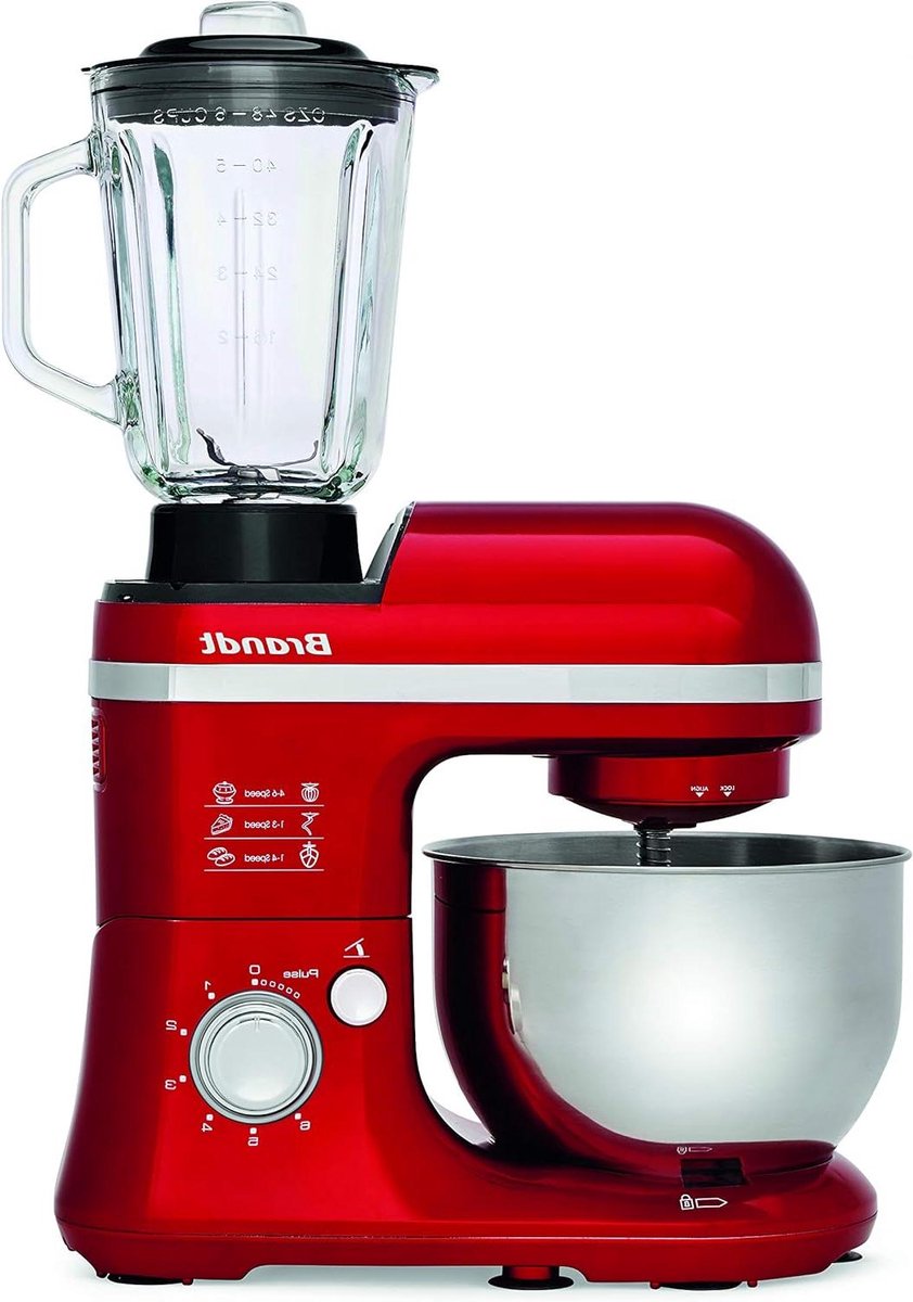 Keukenmachine - Mixer Robot - Recepten Bereiden - 6 Snelheden Pulse - 4L Kom - Rood