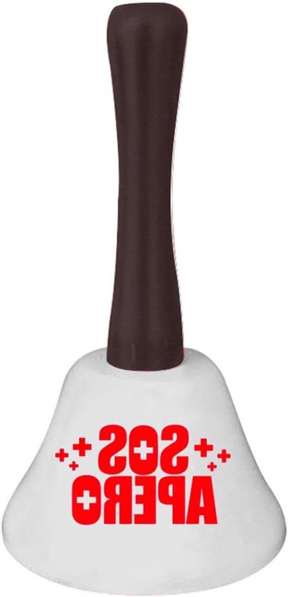 Aperitief Klok - Food Dome - Hapjes Presenteren - Metalen Bel - 13 x 7.5 x 7.5 cm - Wit