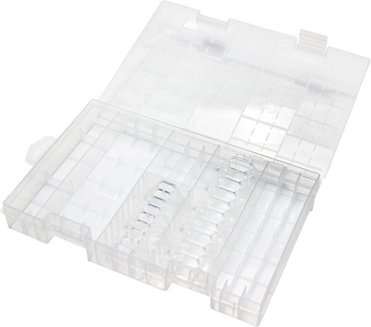 Batterij Opbergdoos - Batterijhouder Organizer - Batterijen Sorteren - Voorkomt Rollen - 241 x 1578 x 338 mm - Transparant