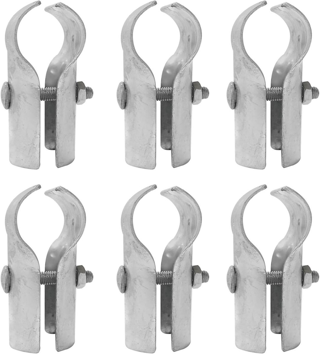 Hek T-Klemmen - Hek Beugel - Hekken Versterken - Gegalvaniseerd Staal - 1-3/8 Inch OD - Zilver