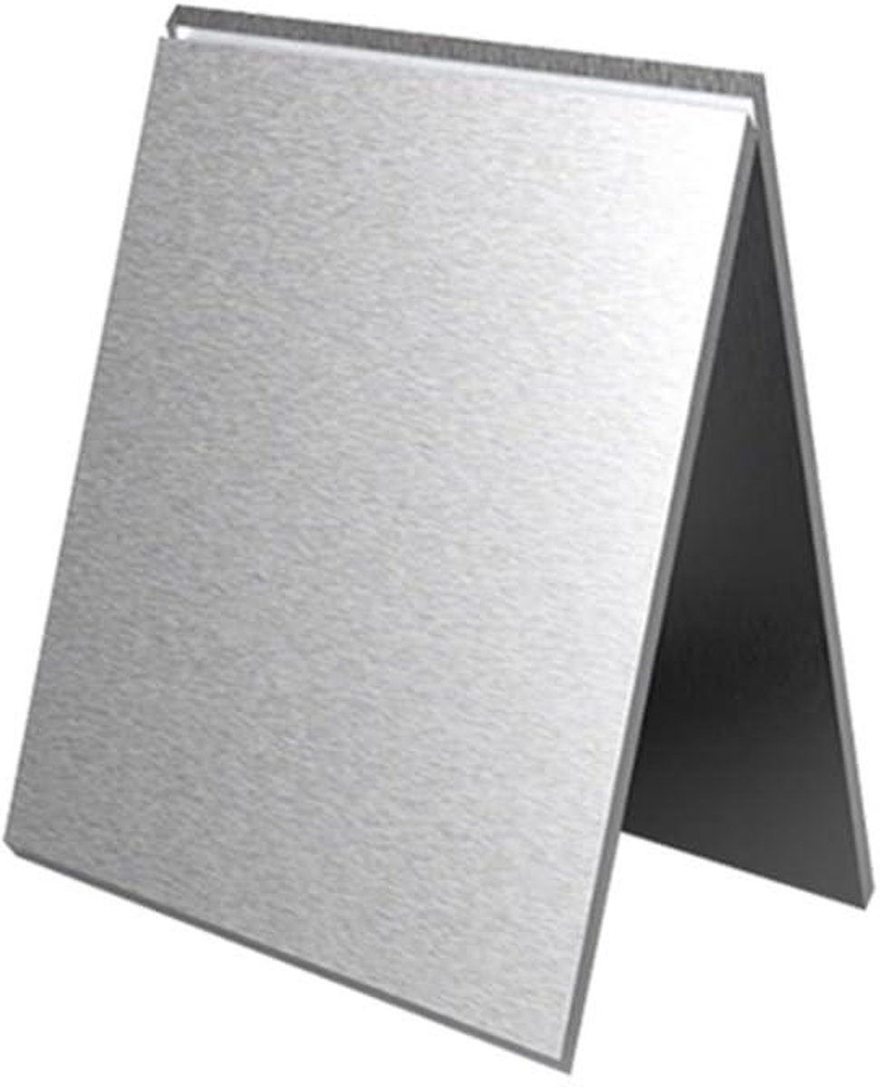 Roestvrijstalen Plaat - Metaalplaat Staal - Machinale Verwerking - Corrosiebestendig Hittebestendig - 200x200 mm - Zilver