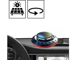 SolarSpin Auto Luchtverfrisser – Zonne-energie Diffuser met Rotatie – Navulbaar met Eigen Parfum – Auto Geurverspreider – Dashboard Gadget – Zonder Batterij/USB