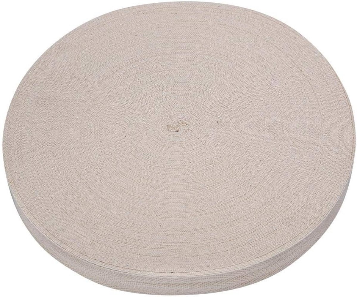 Katoenen Bindband voor Bonsai Bomen - Tuinaccessoires voor Graften en Modelleren - 2 cm Wit