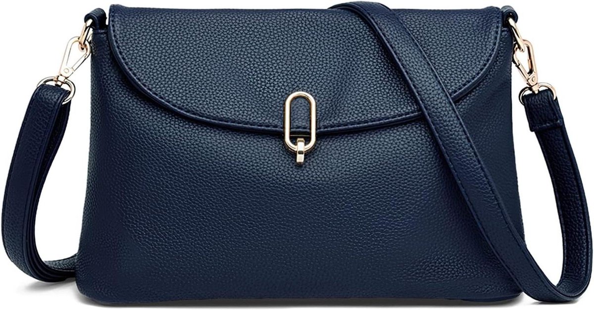 Dames Schoudertas - Handtas Reistas - Casual Dagelijks Gebruik - Zacht Waterdicht PU - 29x11x20 cm - Blauw