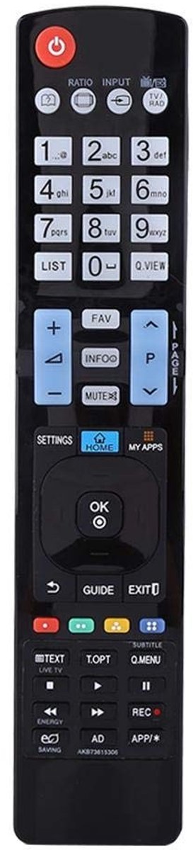 ONF3 - Universele Afstandsbediening - Vervangingsafstandsbediening - Gemakkelijk in gebruik - Zwart - Geschikt voor Smart TV's - Voor LE...