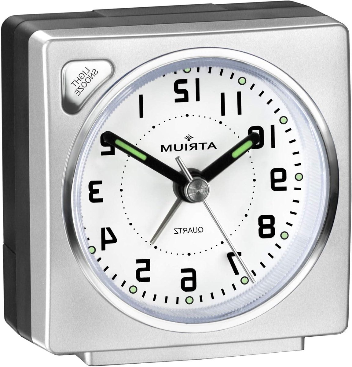 Analoge Wekker - Stille Wekker - Rustig Wakker Worden - Slepende Seconden - Vierkant - Zilver