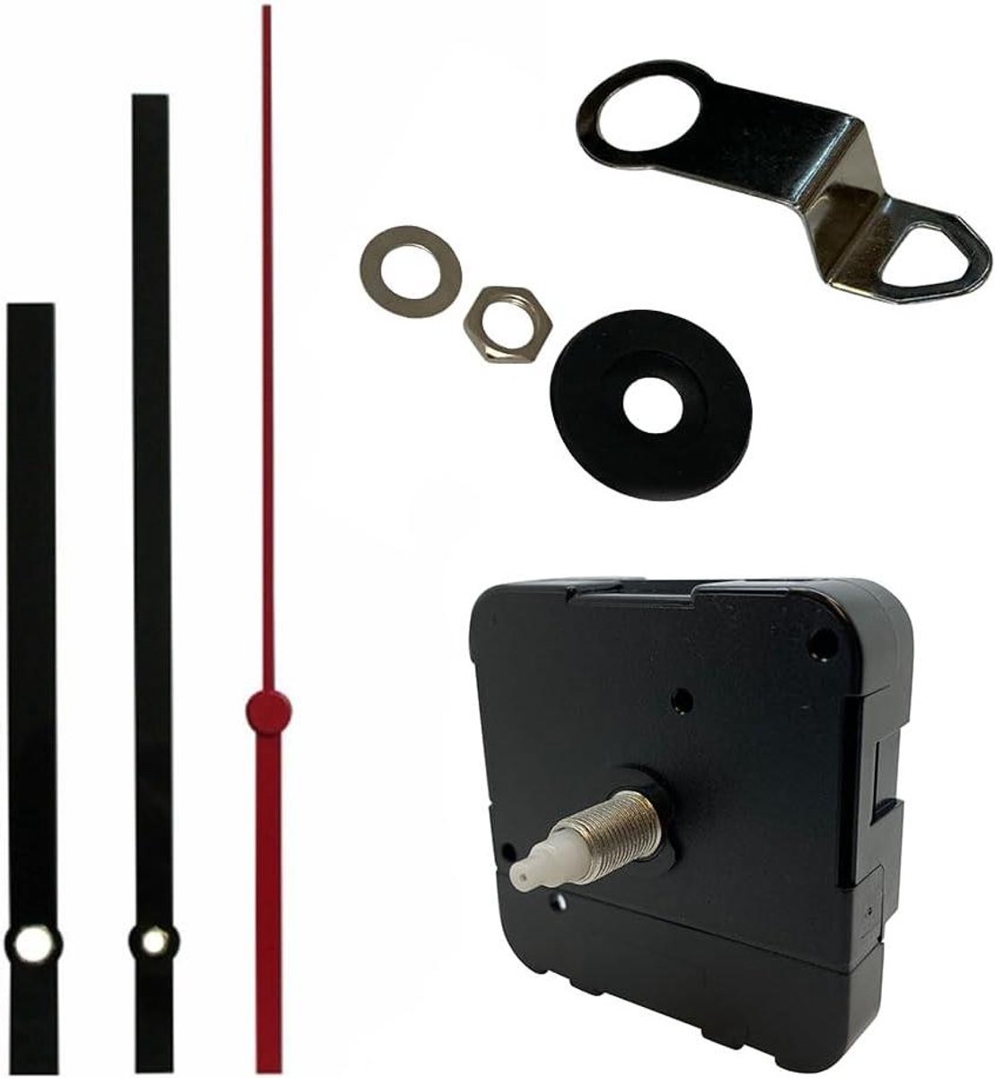Klok Beweging Mechanisme - Klokmotor Vervanging - Klokken Maken - 24 Uur Wijzerplaat - 130mm Handen - Zwart
