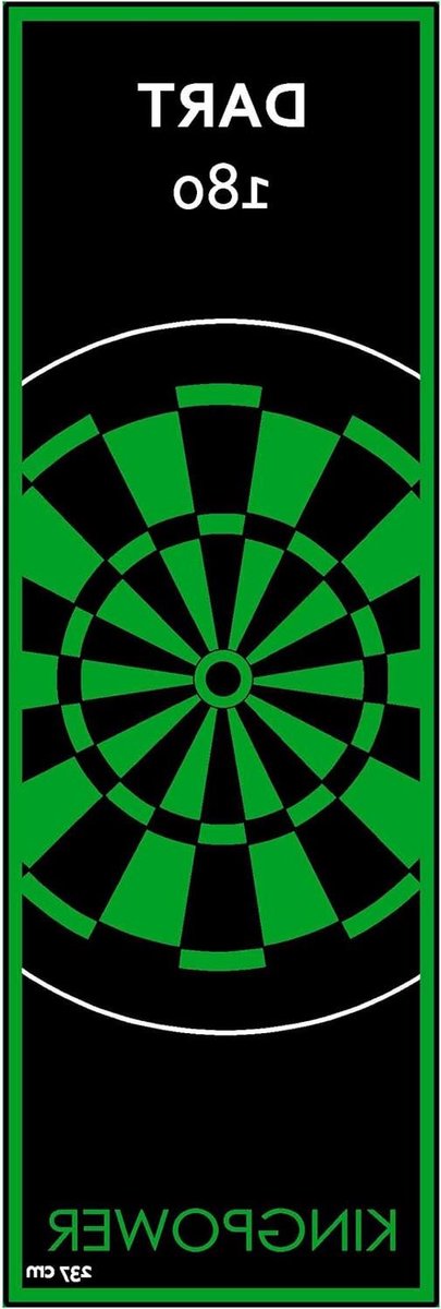 Dartmat - Darttapijt Werplijn - Beschermt Vloer - Antislip Onderkant - 237 x 80 cm - Groen