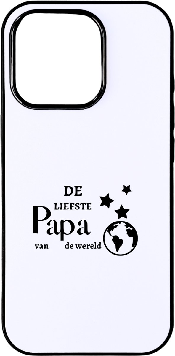 Hacebo® - De liefste papa van de wereld telefoonhoesje - Papa - Familie mensen met een papa - telefoonhoesjes - Vaderdag - Cadeau - hoesje geschikt voor iPhone 16 Pro