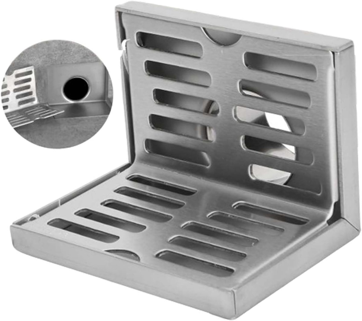 L-vormige Horizontale Afvoer voor Badkamer, Keuken, Balkon en Berging - Geschikt voor 50 mm Pijpen, Eenvoudige Installatie en Effectieve Waterafvoer