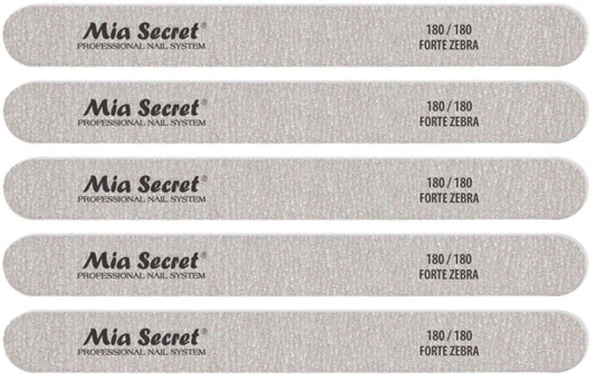 Forte Zebra Straight Nagelvijl 180/180 Blauw (5stuks)