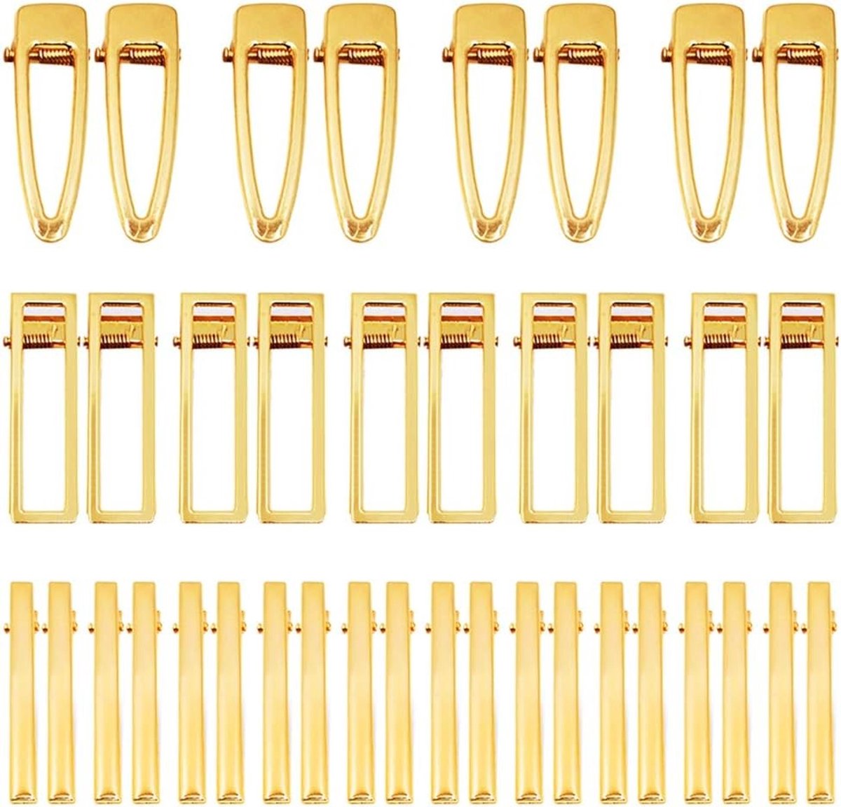 Set van 50 Metalen Haarspelden in 3 Stijlen voor Vrouwen en Meisjes - Alligator, Flat en Duckbill Haaraccessoires voor Haarstyling en DIY Creaties