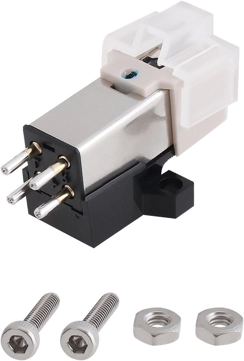 Turntable Magnetische Cartridge Stylus Compatibel met AT3600 en AT3601 - 4.2mV, 20Hz-20kHz, Inclusief Schroefmoer voor Platenspeler Nadel
