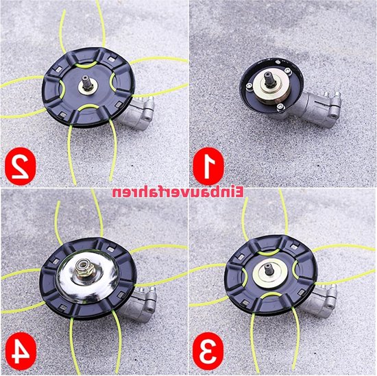 Dubbele draadkop met klopsysteem voor bosmaaier, robuuste draadspoel, schroefdraadadapter en antislip handgreep (gatgrootte 5 mm, 4S + trimmerdraad) - ideaal voor tuinonderhoud en efficiënt maaien van Merkloos — afbeelding 4