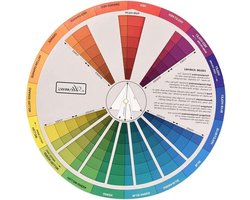 Kleurencirkel voor Kleurmenging - Leerhulpmiddel voor Kunstlessen en Make-up Toepassingen - 9.0"/23cm, Educatieve Tool, Mengbord, Creatieve Hulp