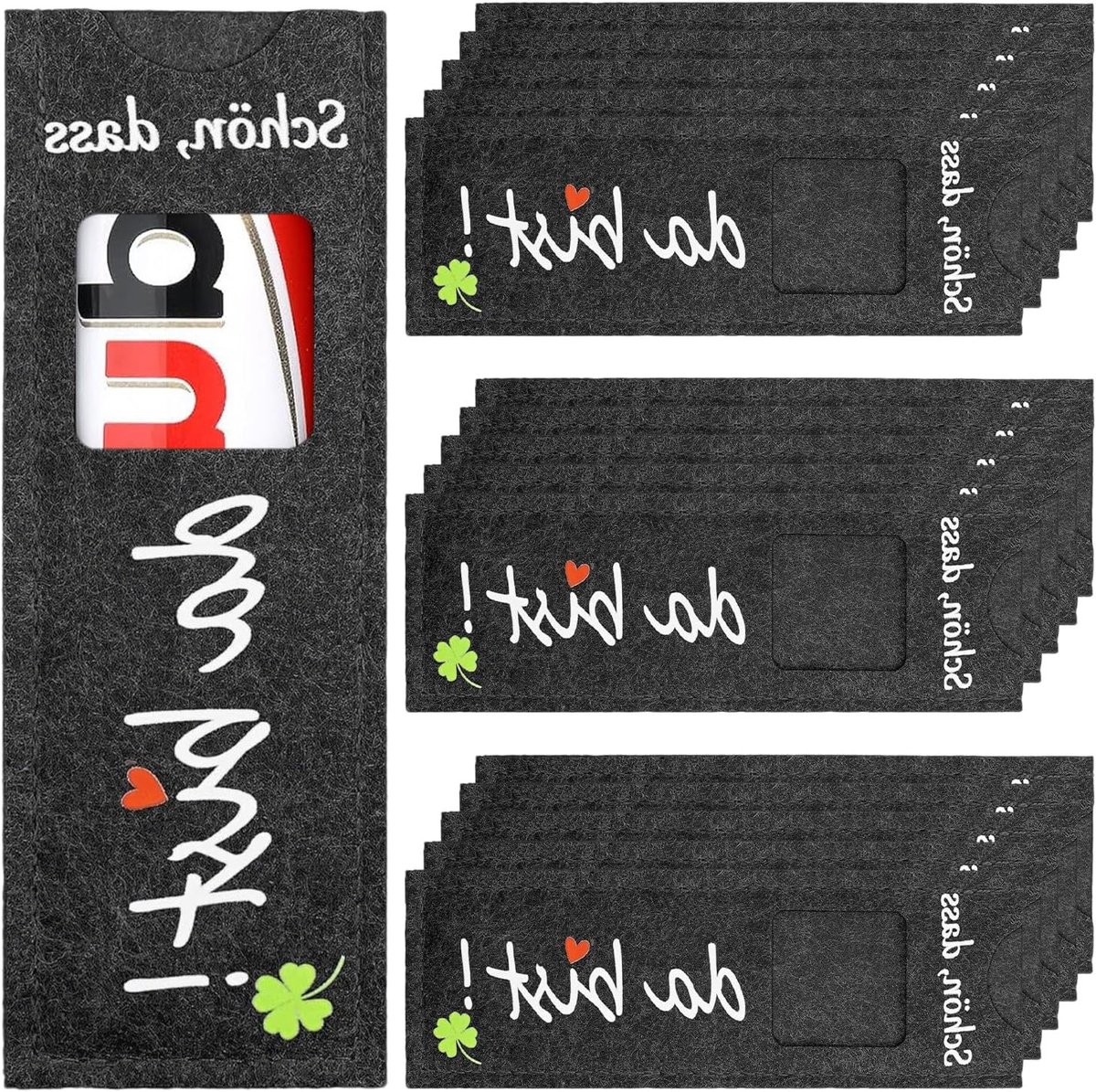 Gifts "Glad you are there" - 15-delige set met viltverpakking voor vrienden en familie, perfect voor elke gelegenheid