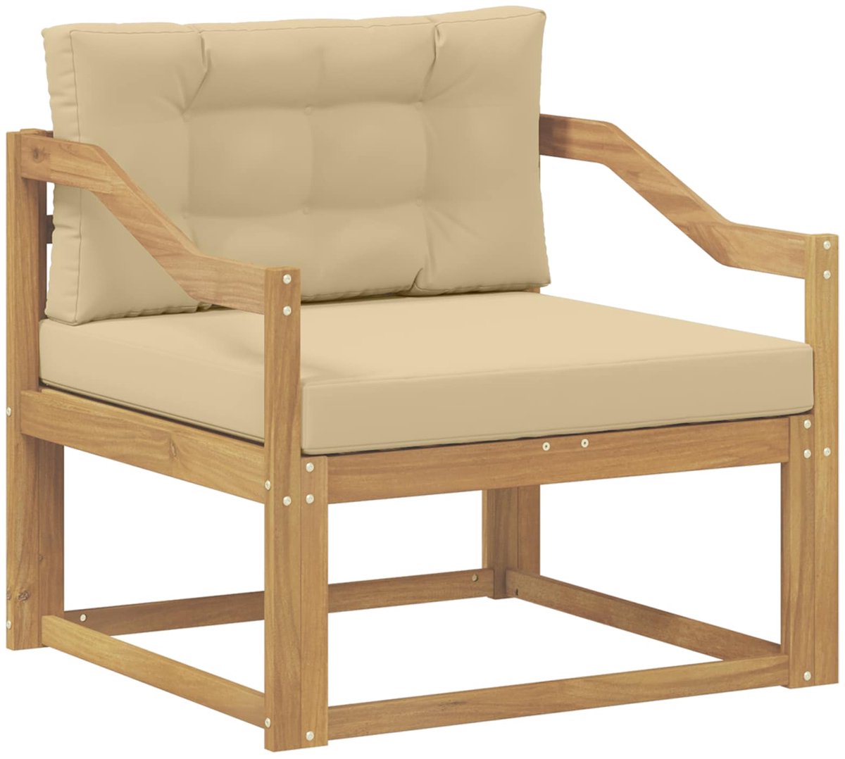 vidaXL - Buiten - Midden - Sofa - Polyester - Wit