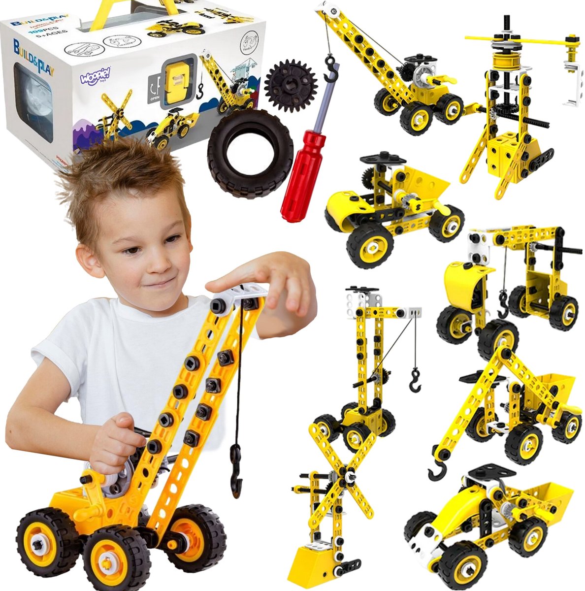 Woopie Vehicles 8-in-1 bouwset Stoomstenen - UNI
