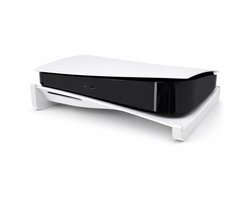 Horizontale Standaard Geschikt voor PlayStation 5 Disc Editie – PS5 Stand Liggend – Stabiele Ondersteuning – Gaming Accessoire voor Betere Koeling en Bescherming – Wit