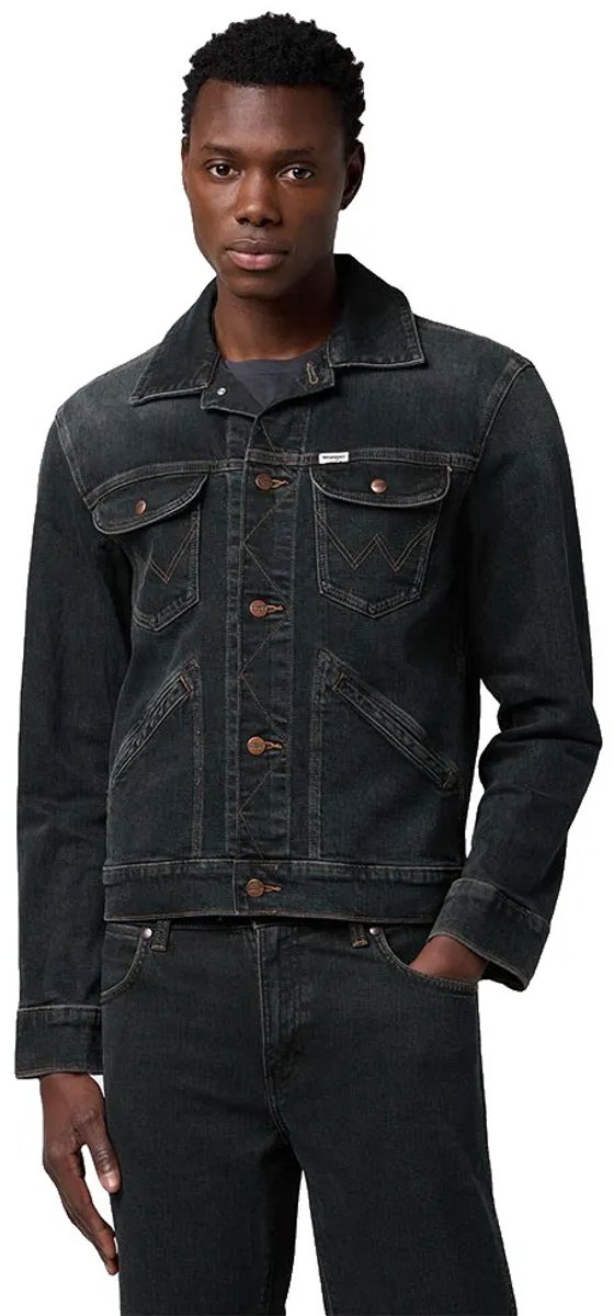 Wrangler 124mj Regular Fit Spijkerjas S Man Nightfall