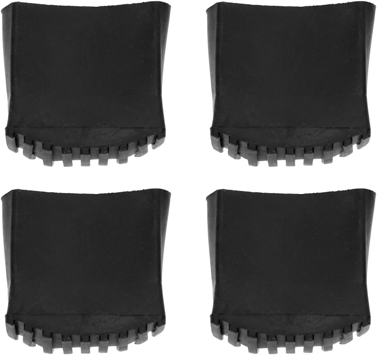 4 Stuks Rubber Ladder Voeten - Antislip Matten voor Telescopische Ladder - Bescherming en Verlenging van Ladder Onderdelen - Ideaal voor Huis en Industrie (Zwart) 2.5 x 6.3 cm