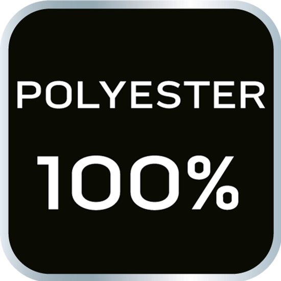 Logo "100% POLYESTER"