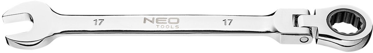 NEO 09-059 - Ringsteeksleutel - 17mm - Grijparm - Ratelsysteem