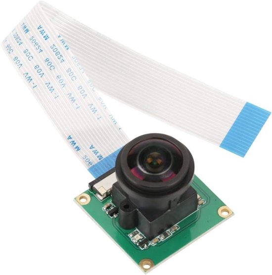 HD 4K camera module met 5MP camera, OV5647 chip en 175° fisheye lens voor Raspberry Pi B 3/2, ideaal voor videoprojecten en beveiliging.