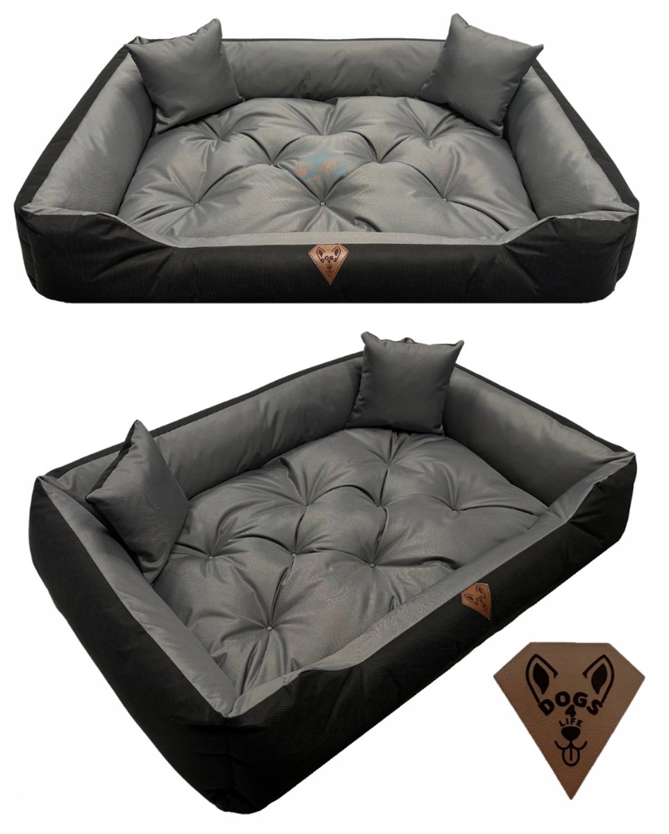 Dogs4life Basic Serie - Waterdicht Hondenbed - 115x95 - Grijs - Krasbestendig