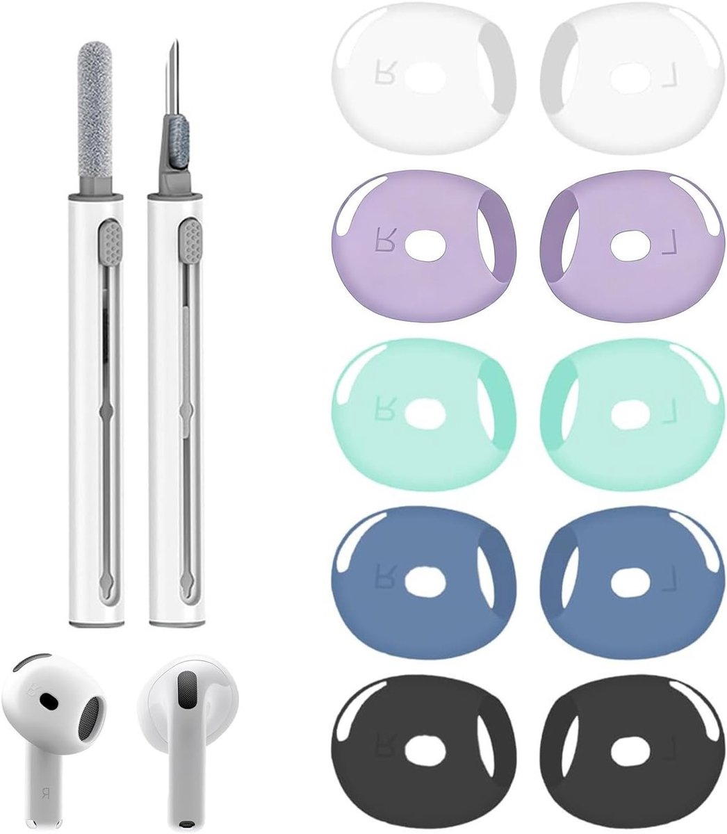 Zachte siliconen anti-slip oordopjes covers voor veilige grip en bescherming, 5 paar sportaccessoires voor AirPods 4e generatie