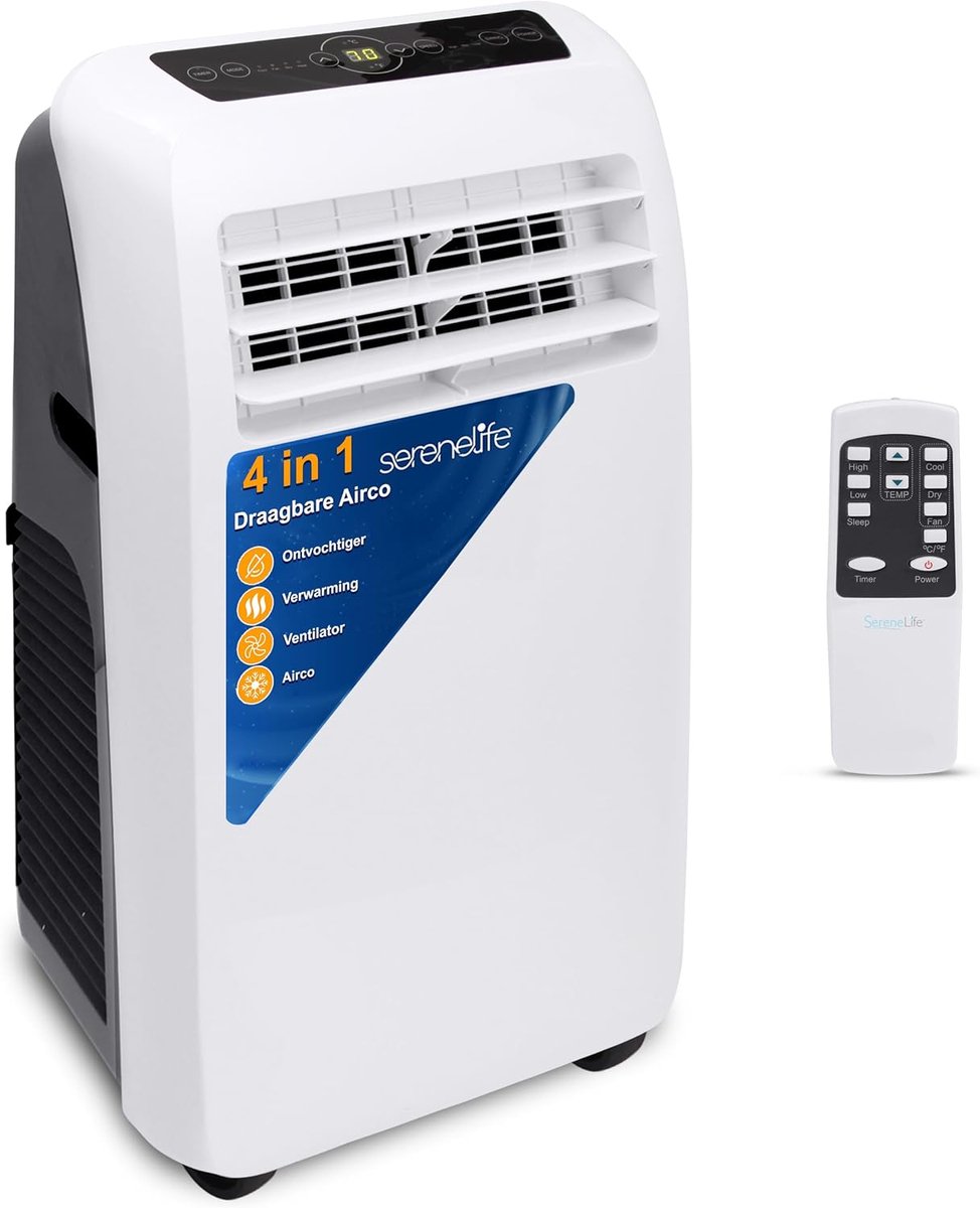 Mobiele Airco - Verplaatsbare Koeler - Ruimte Koelen - Vier Functies - 32 m2 - Wit