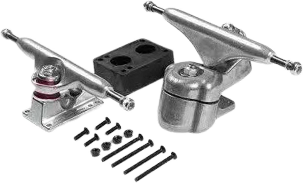 Skateboard Trucks Aluminium Onderdelen Surfskate Ervaring Veersysteem Set van 2 Zilverkleurig